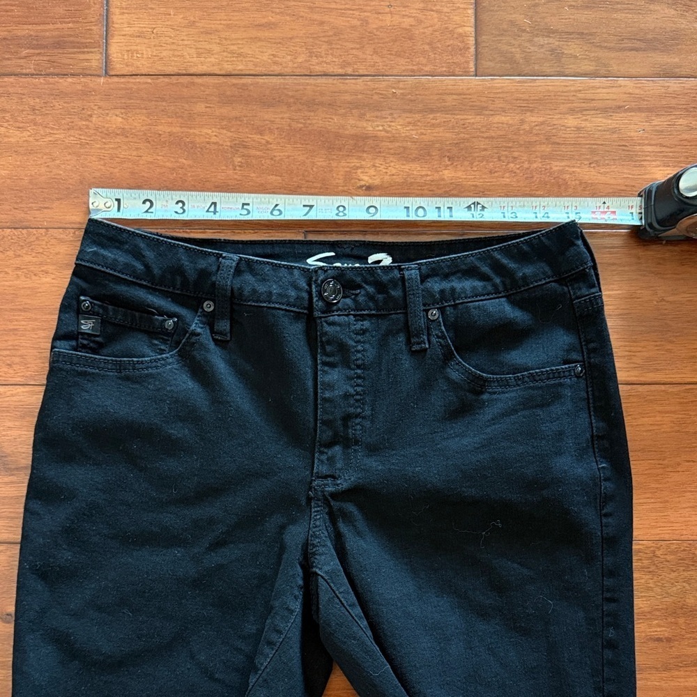 Seven7 Black Bermuda Denim Shorts Size 6 - Picture 2 of 6